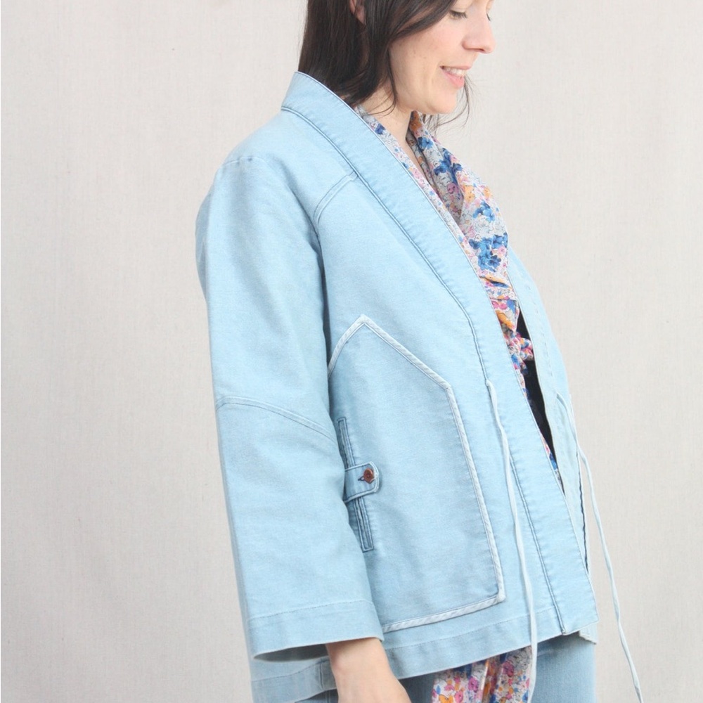 CARON CALLAHAN ORLA JACKET SUN BLEACHED INDIGO - Picture 3 of 8
